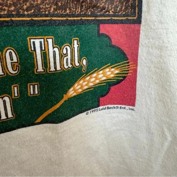 Vintage antique farmer graphic tee 1995 western streetwear L - Picture 3 of 7